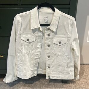 J. Crew factory white Denim Jacket